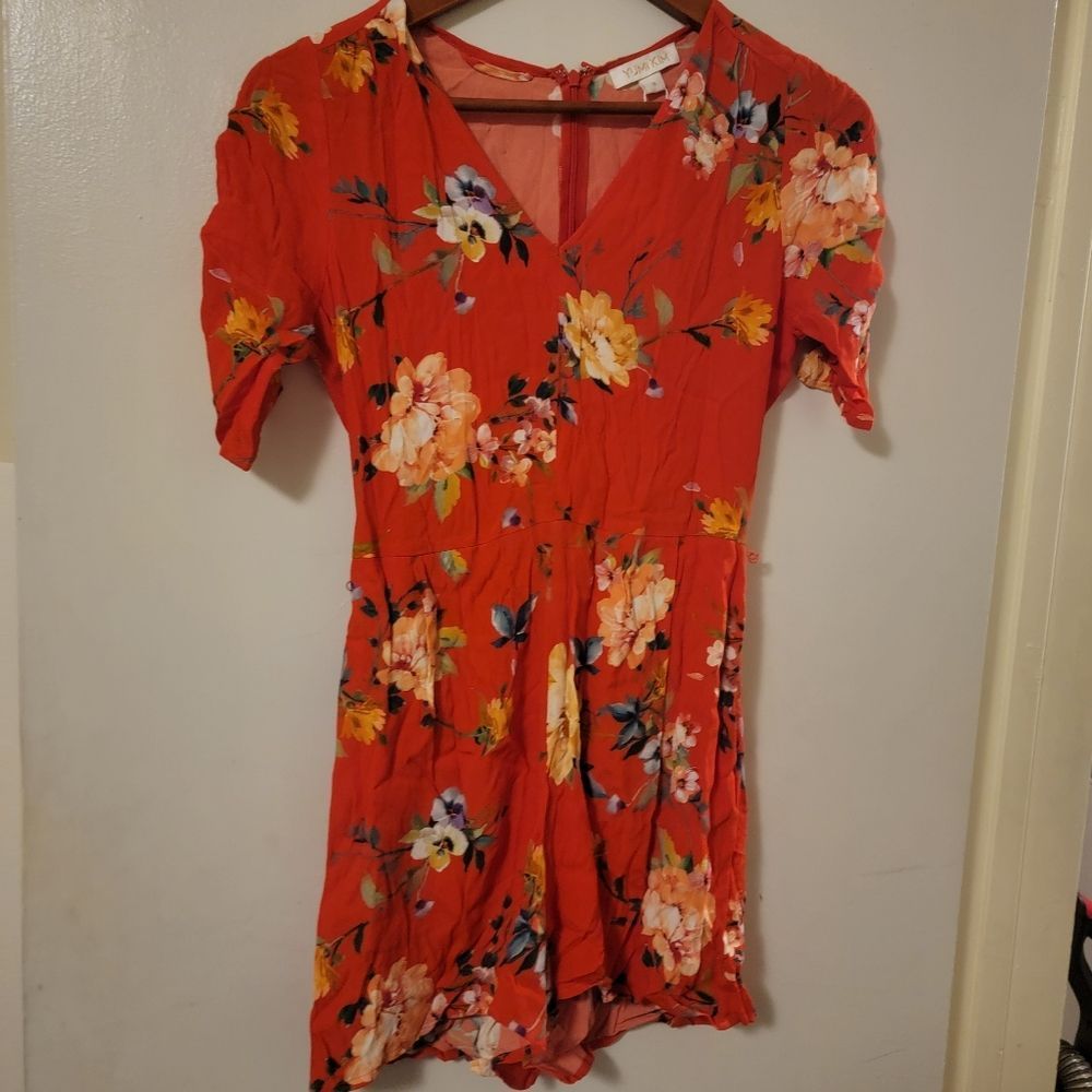 NEW Yumi Kim 'Flawless Romper' Floral Symphonay Red One Piece - Picture 12 of 12